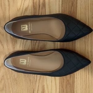 Black Bruno Magli M quilted flats size 38.5